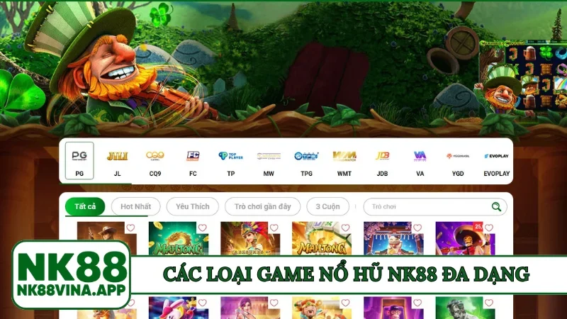 Các loại game nổ hũ NK88