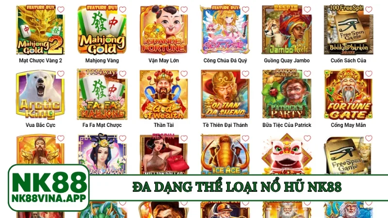 Đa dạng thể loại nổ hũ NK88