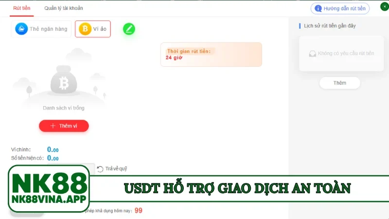 USDT hỗ trợ giao dịch an toàn